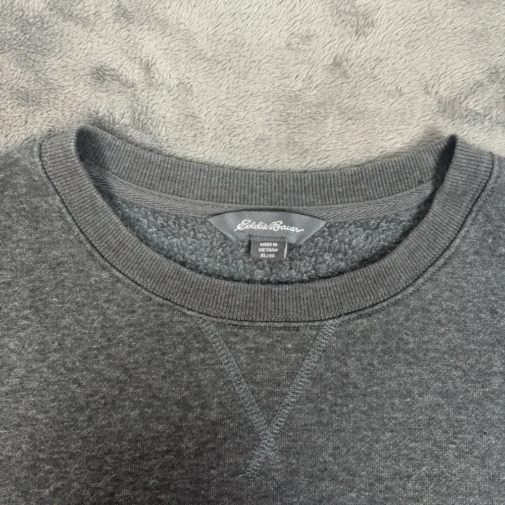 EDDIE BAUER Sweater Mens XL Outdoor Outfitter Cotton Pullover Jumper Gray HK VTG